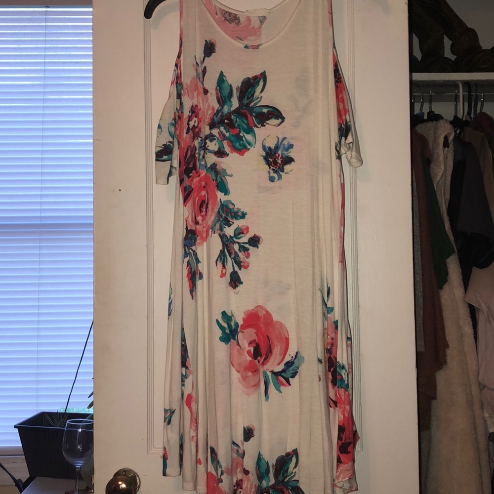 White floral dress